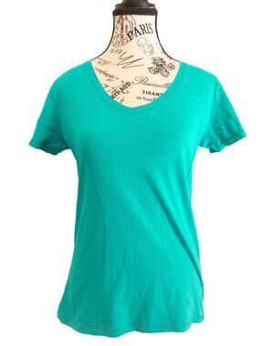Be Yourself Women Teal Short Sleeve T-Shirt M